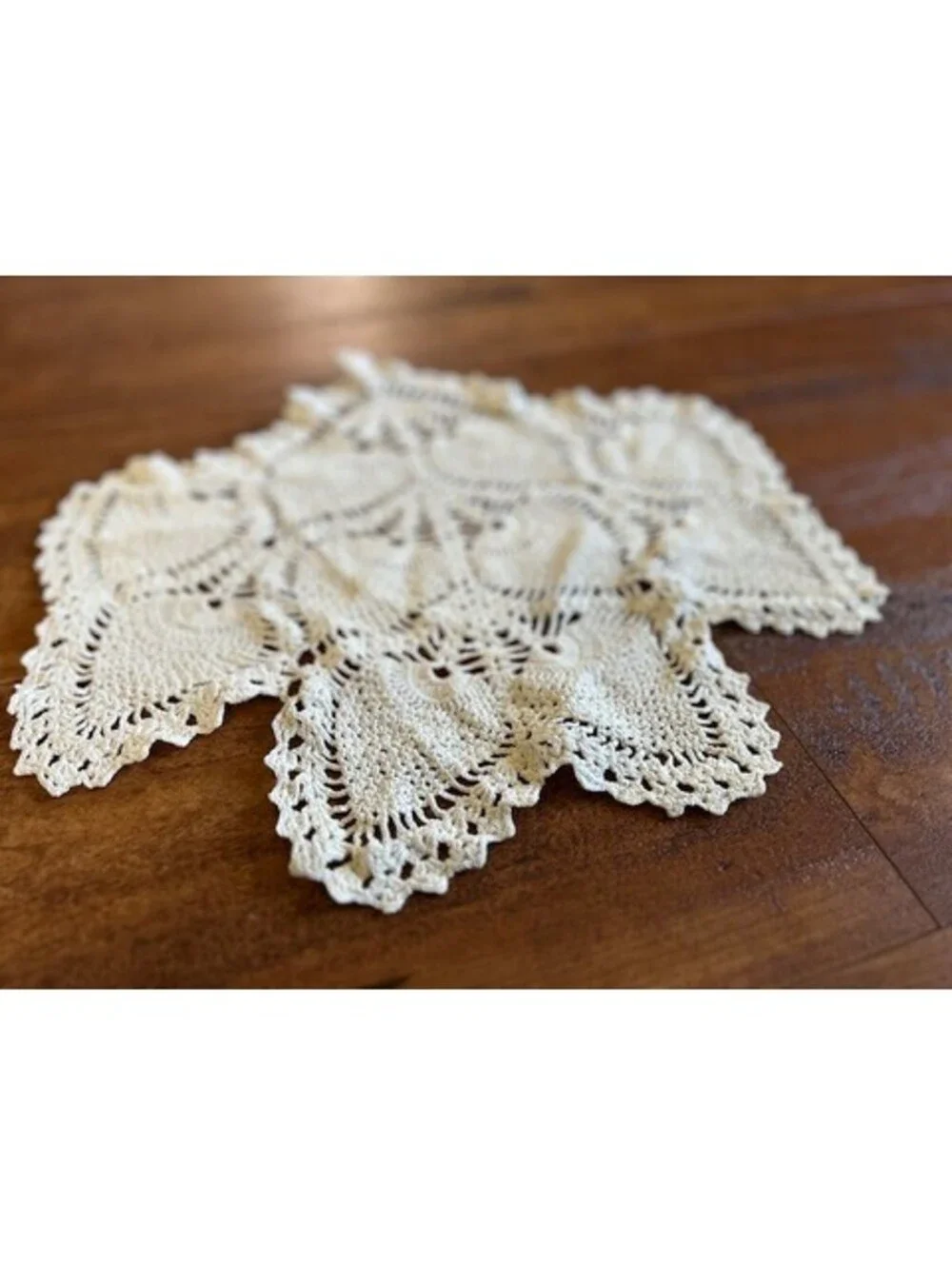 Handmade Cream Crochet Doily Table Decor
